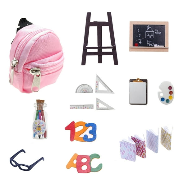 Miniature Dollhouses School Set 1/12 Scale Realistic School Accessories for Creative Play and Collectors