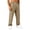 Khaki, variant on Men's Lightweight Quick-Dry Straight Leg Pants Drawstring Casual Athletic Pants Activewear for Travel and Workout