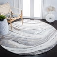 thumbnail image 2 of SAFAVIEH Cyrus Amelia Abstract Shag Area Rug, Ivory/Gray, 6'7" x 6'7" Round, 2 of 11