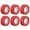 Red, variant on Uxcell 6Pcs 25mm 1 inch Wide 20m 21 Yards Masking Tape Multi Surface Use Painters Tape Rolls Clean Easy Removal Red