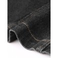 thumbnail image 6 of DARING DIVA Women's Notched Lapel Long Sleeve Button Up Denim Blazer XS Black, 6 of 6