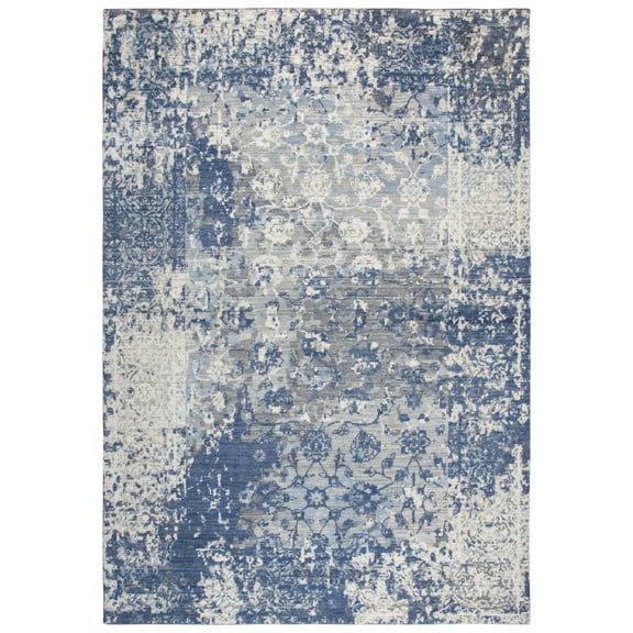 Alora Decor Euphoria 8' x 10' Floral Distress Lt. Gray/Gray/Rust/Blue Hybrid Rug