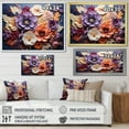 thumbnail image 4 of Designart "Artistic Blend Of Purple And Peach Pansies" Pansies Floater Framed Canvas Prints, 4 of 5