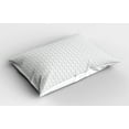 thumbnail image 2 of Ambesonne Damask Grey Pillow Sham 2 Pack, Paisley Squared Petals, 30"x20", Grey and Pale Purpleblue, 2 of 3