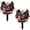 2PCS, variant on JWZZYD Bald Eagle with American Flag Wrought Iron Garden Stake, 11.8" Patriotic Yard Art, Weatherproof Metal Decor for Independence Day, Memorial Day & Outdoor Patriotic Themed Landscaping, 1 Pack