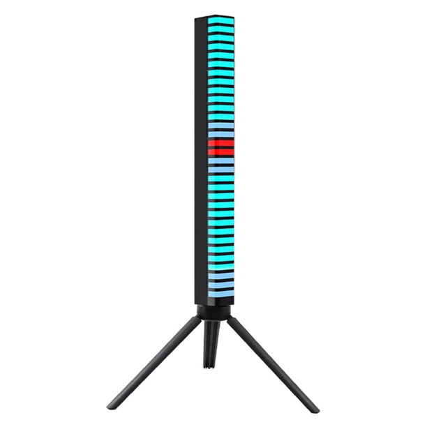 Luz De Ritmo D10 Pantalla 3D Rgb 32 Led Tira De Luz Rítmica Activada Por Voz (Recargable)