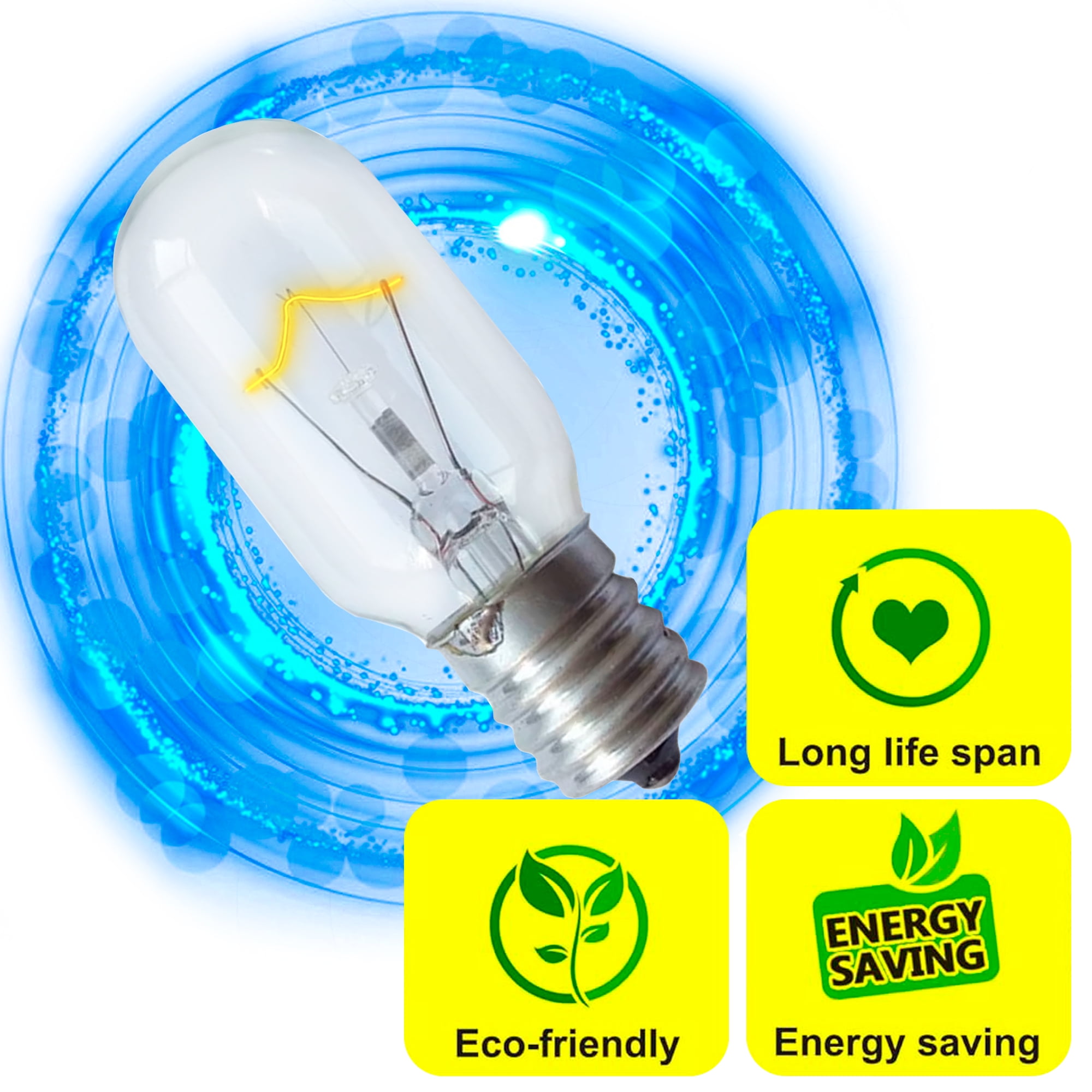 HQRP 8-Pack 40-Watt T8 40T8 Indicator Intermediate (E17) Base Tubular Incandescent Light Bulbs compatible with Microwave Oven
