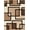 Off-White, variant on Uptown Squares Ivory & Brown Modern Geometric Comfy Casual Hand Carved Area Rug 9x13 ( 9'2" x 12'6" ) Easy Clean Stain Fade Resistant Abstract Boxes Contemporary Thick Soft Plush Living Dining Room