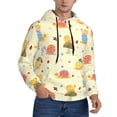 thumbnail image 2 of Naloa Colorful Cartoon Snail Men's Casual Hooded Collar Drawstring Hoodies Pullover Sweatshirts Casual Long Sleeve Shirts-Medium, 2 of 7