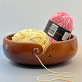 thumbnail image 2 of Wood Yarn Bowl-XL,Knitting Bowl with Holes,Crochet Yarn Holder(L: 7.9”, H: 3”), 2 of 7