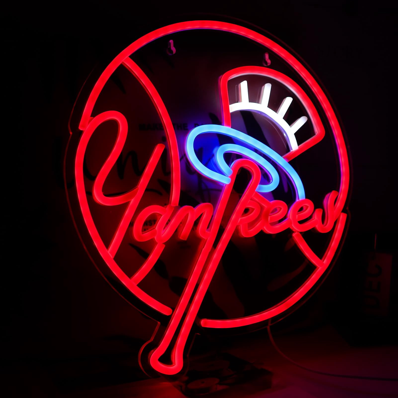 Baseball Neon Sign LED Red Blue White Light USB Powered Wall Decor Lamp for Sports Room Bedroom Bar Decoration