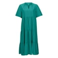 thumbnail image 3 of WILLBEST Vestidos Floreados Para Mujer Vestido Casual Hasta Los Tobillos Con Cuello En V Para Mujer Con Diseño En Capas Y Bolsillos Para Uso Al Aire Libre En Primavera Y Verano, 3 of 3
