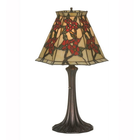 81620 Meyda 19"H Oriental Peony Accent Lamp