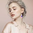 thumbnail image 4 of American Flag Earrings 4th Of July Acrylic Earrings Patriotic Red White Blue American Flag Star Dangle Glitter Earrings Independence Memorial Day Jewelry Accessories For Women Girls Gift, 4 of 4