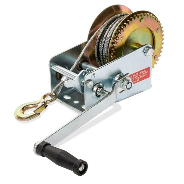 2,500LB Hand Winch Manual Crank Heavy Duty - Walmart.com - Walmart.com