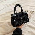 thumbnail image 4 of Bolso Hombro para Mujer Y2K Punk Con Asa Superior Mano Cuero PU El (), 4 of 8