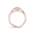 thumbnail image 3 of 3/8Ct TDW Diamond 10K Rose Gold Cluster Halo Engagement Ring, 3 of 5