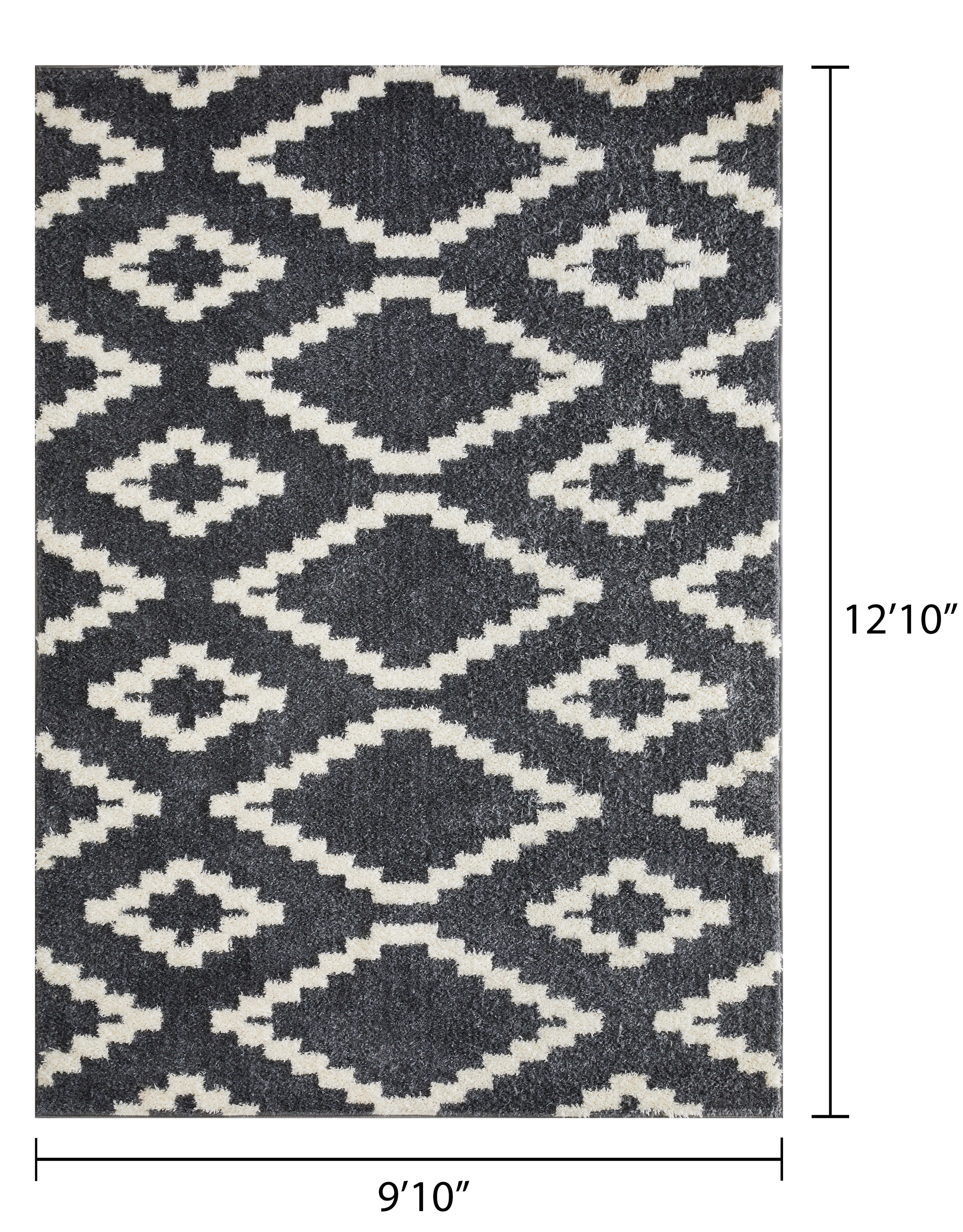 Loomaknoti Vemoa Aslayn 9' x 12' Blue Geometric Indoor Area Rug