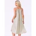 thumbnail image 4 of DARING DIVA Women's Satin Sleeveless Pajama Dress Spaghetti Strap Nightgown S Apricot, 4 of 7