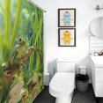 thumbnail image 3 of Frogs Playing in The Pond Shower Curtain for Bathroom with 12Hooks, Polyester Fabric Thick Shower Curtain Washable Waterproof Curtain, 3 of 5