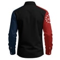 thumbnail image 4 of 250 Anniversary USA Mens Buttons Down Shirt Long Sleeve 4th of July Shirts Casual Patriotic Usa Flag Graphic Lapel Soft Tops, 4 of 4