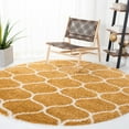 thumbnail image 2 of SAFAVIEH Hudson Arline Plush Geometric Shag Area Rug, Gold/Ivory, 5'1" x 7'6", 2 of 7
