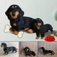 thumbnail image 5 of Peluche de Perro Salchicha Sentado, Realista, Color Negro, Ideal Como Regalo para Niños, Decoración para el Hogar y el Coche B, 5 of 5