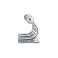 thumbnail image 4 of Richelieu 16125BAG 9-1/16" Wide 3 Hook Metal Coat Rack - Silver, 4 of 4