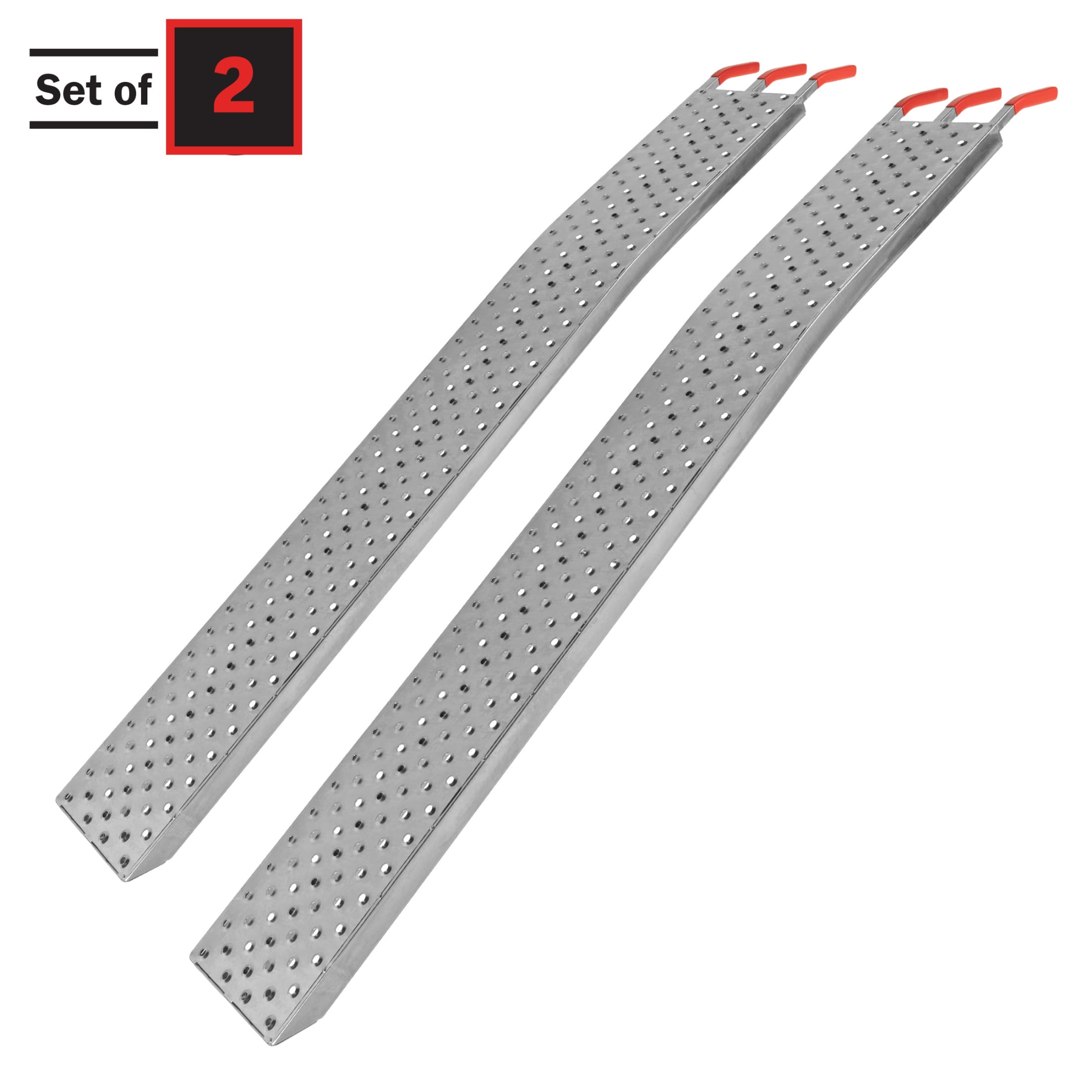 Stalwart Set of Two 69.5-Inch Loading Ramps with 2200lb Combined Capacity