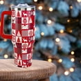 thumbnail image 6 of Christmas Tumbler 40oz With Lid and Straw - Santa, Trees, Reindeer, Snowflakes Cup - Insulated Coffee Mug Xmas Gifts for Women Men, 6 of 6