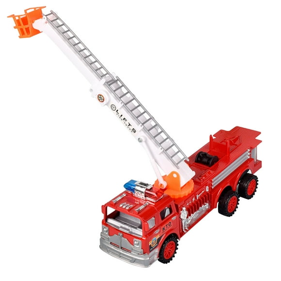 Mikilon Spray Water Truck Toy Fireman 360° Fire Truck Car Music Light Educational Toys