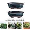 thumbnail image 4 of 2pcs Ceramic Glazed Planter Flower Pot Chinese Style Vase Fleshy Flower Pot, 4 of 8