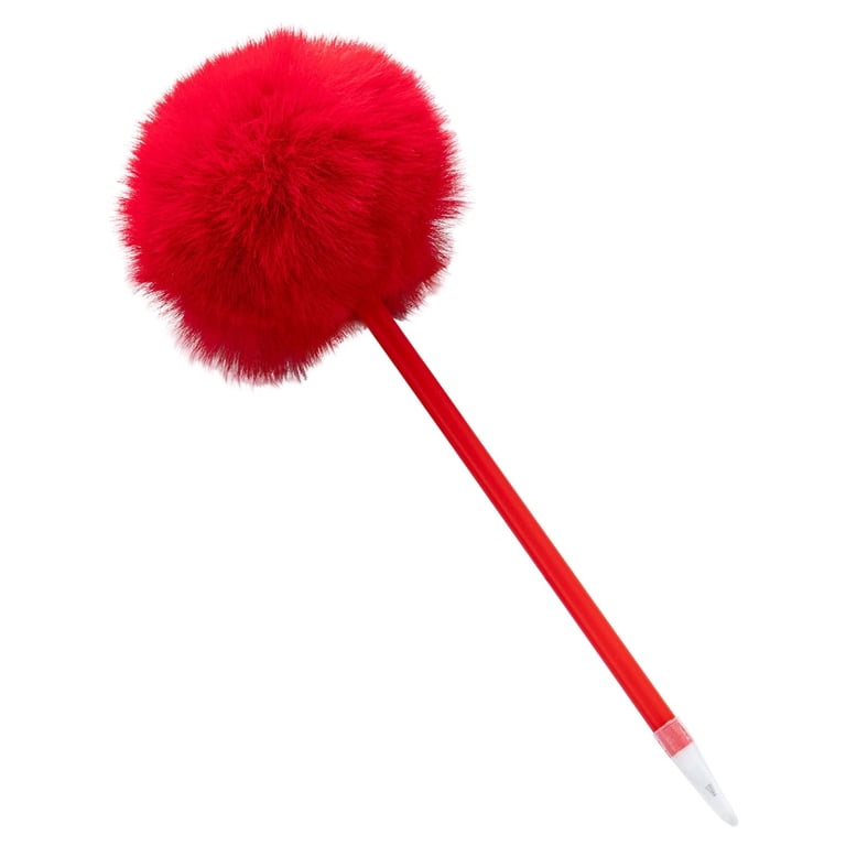 Sibba Pom Pom Pennen 5-pack Naald Gel Inkt Pennen Fluffy Pennen Fluffy Balpen Leuke Schrijfbalpen Zwarte Permanente Marker Pluche Gel Inkt Rollerball Pen voor Valentijnsdag