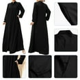 thumbnail image 2 of IBTOM CASTLE Abayas for Women Muslim Dress Prayer Clothes Zipper Maxi Long Robe Kaftan Dresses Islamic Dubai Loose Abaya Dress M Black, 2 of 8