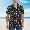 thumbnail image 2 of Gaeub cute Skull bone Print Men's Hawaiian Shirt,Button Down Short Sleeves Shirts,Tropical Beach Casual Button Down Shirts,3X-Large, 2 of 7