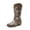 BROWN, variant on Dream Pairs Women's Cowboy Boots Mid Calf Chunky Heel Embroidery Stitched Cowgirl Western Boots