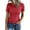 226#Red, variant on Women 2026 Summer Crew Neck Short Sleeve Tops Ribbed Knit Slim Fit Fashion Basic Tee Shirts Casual Going Out Top White XL