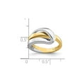 thumbnail image 3 of Gem & Harmony 14K Yellow and White Gold Polished Folded Design Ring (SIZE 7) for Women, 3 of 6