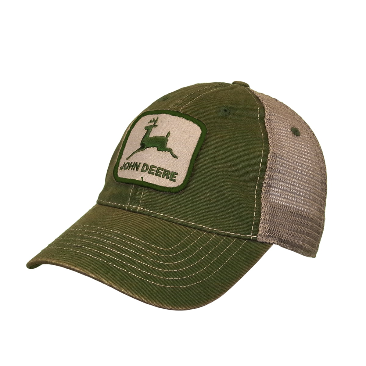 John Deere Tractors Men's Unstructured Deer Logo Hat, Green and Ivory - Walmart.com