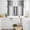 Gray, variant on Grey Ombre Kitchen Curtains Sets for Windows 36 Inch Length, Gray White Gradient Modern Abstract Art Rod Pocket Window Treatments Tier Curtains and Valances Set for Bedroom/Bathroom