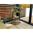 thumbnail image 5 of East West Furniture Driscoll Round Wooden and Metal End Table in Black/Oak, 5 of 8
