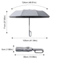 thumbnail image 3 of Paraguas Lluvia Plegable Automático 105 Cm Con Mosquetón para Viajes Al Aire Libre, 3 of 9