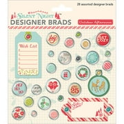 Silent Night Designer Brads 28/pkg-assor