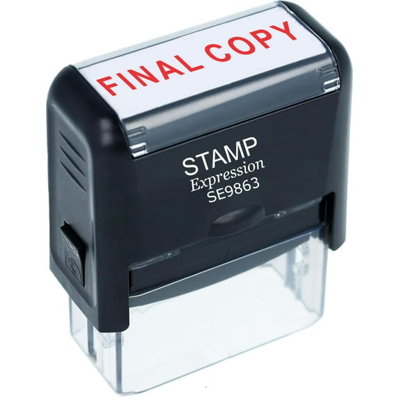StampExpression - Final Copy Office Self Inking Rubber Stamp - Red Ink (A-5521)