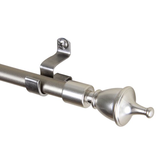 Rod Desyne Urn 7/16" Cafe Curtain Rod Extends - Satin Nickel