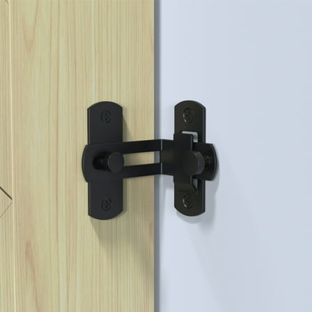 SEWCHICS Black Stainless Steel Security Gate Latch for Barn Door Safety and Home