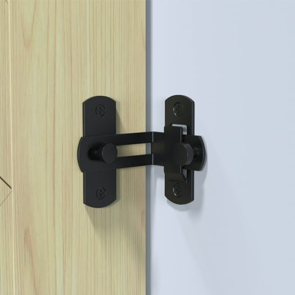 SEWCHICS Black Stainless Steel Security Gate Latch for Barn Door Safety and Home