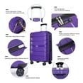 thumbnail image 6 of Travelhouse 3 Piece Hardside Luggage Set Hardshell Lightweight Suitcase with TSA Lock Spinner Wheels.(Purple), 6 of 9