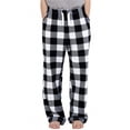thumbnail image 1 of Pantalones de Pijama para Niños PATPAT a Cuadros Blancos y Negros Talla 7-8, 1 of 7