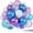Blue Purple, variant on 12 Inch Summer Hawaiian Tropical Latex Balloons in Hot Pink, Orange, Teal, Fruit Green and Metallic Gold, Decorations for Luau, Pool, Beach and Island Themed Birthday Parties